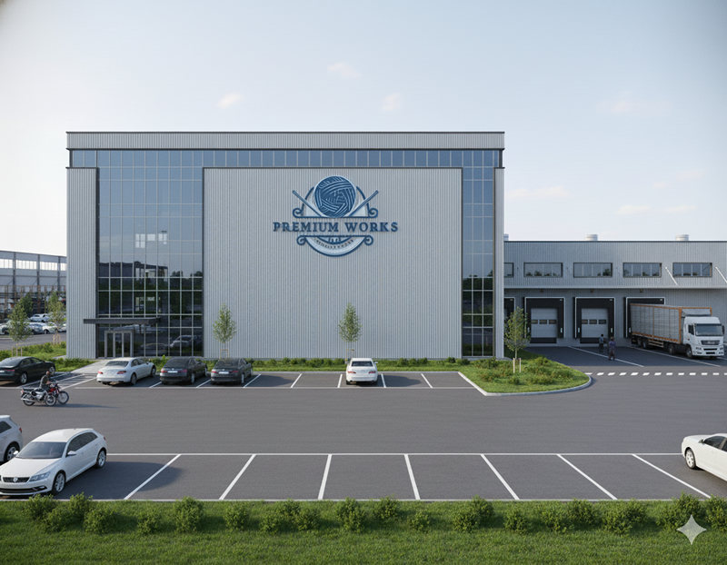 Aerial view of Premium Works manufacturing facility